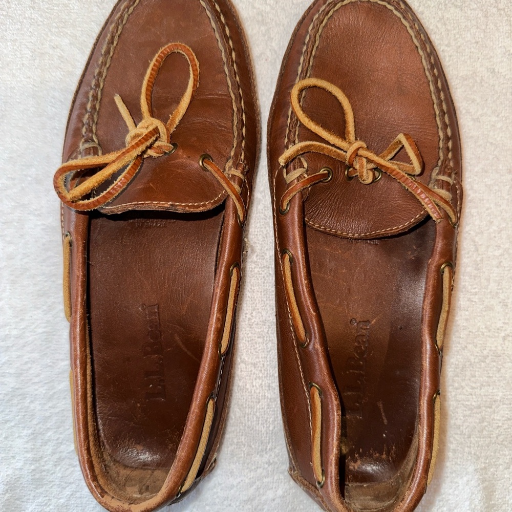 L.L. Bean Women's Brown Leather Moccasin Driving Shoes 8.5M
